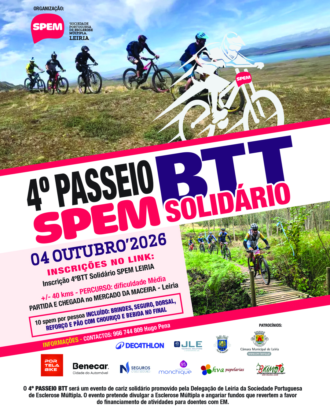 SPEM Leiria: 4º Passeio BTT Solidário